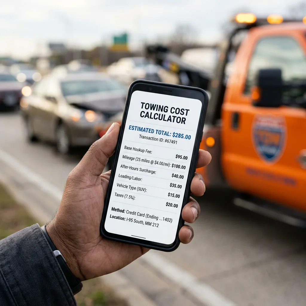 Estimation du coût d'un dépannage automobile sur smartphone